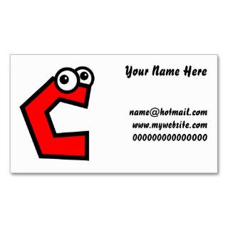 Funny Monogram Letter C Business Card
