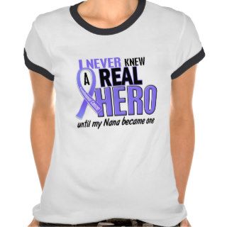 Never Knew A Hero Nana Esophageal Cancer Tshirt
