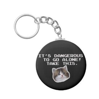 It’s Dangerous To Go Alone Take This Kitten Key Chains