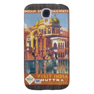 Indian State Railways Visit India , Vintage Samsung Galaxy S4 Cover