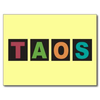 Taos New Mexico color squares Post Card