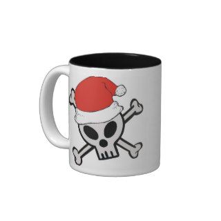 Christmas Santa Skull And Crossbones Coffee Mug