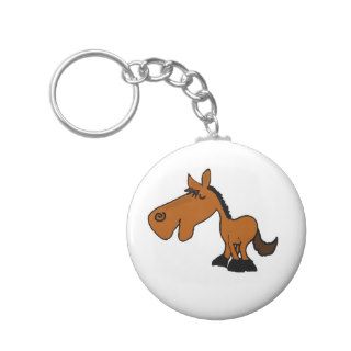 XX  Funny Horse Cartoon Key Chain