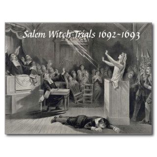 Vintage Salem Witch Trials, Salem MA Post Card