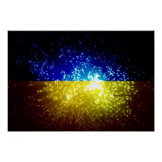 Firework; Ukraine Flag Posters