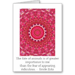 Emile Zola Animal Rights Quote, Saying Greeting Cards