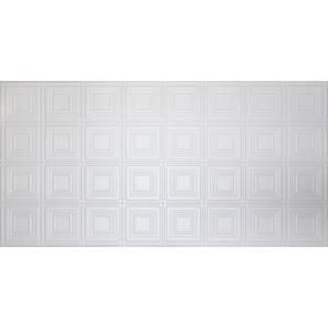 Global Specialty Products Dimensions Faux 2 ft. x 4 ft. Tin Style Ceiling and Wall Tiles in White 204