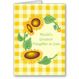World's Greatest Daughter in Law Greeting Cards