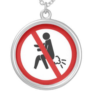 NO Farting ⚠ Funny Thai Toilet Sign ⚠ Custom Necklace