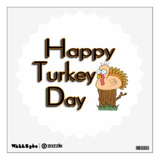 Happy Turkey Day Thanksgiving Room Decals