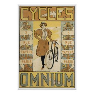 Vintage Cycles Bicycles Cycling Poster