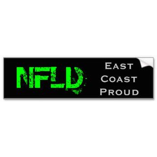 NFLD Green Text Sticker Bumper Stickers