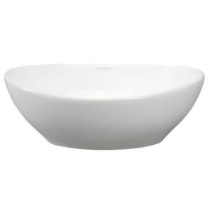 Elanti Vessel Oval Bathroom Sink in White EC9838