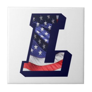 American Flag Letter "L" Tiles