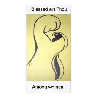 Blessed art Thou  Among women Photo Card Template
