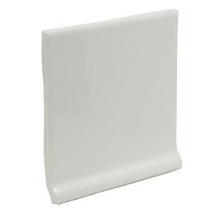 U.S. Ceramic Tile Color Collection Bright Snow White 4 1/4 in. x 4 1/4 in. Ceramic Stackable Cove Base Wall Tile U072 AT3401 1