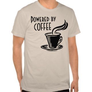Powered By Coffee Retro Tee Shirt