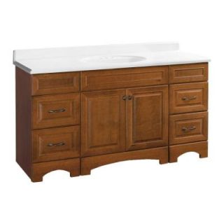 American Classics Gallery 60 in. W x 21 in. D x 33 1/2 in. H Vanity Cabinet Only in Chestnut GCHT60DY