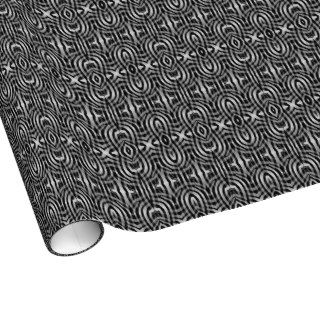 Black White Infinity Eight pattern giftwrap paper Gift Wrapping Paper