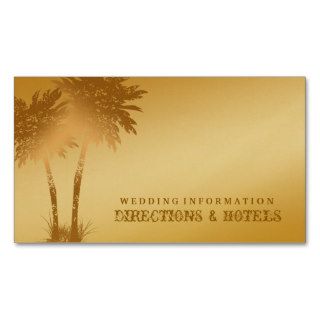 311 Paradise Found  Golden Palms Info Card Business Card Templates