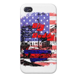 big daddy red blue affected design iPhone 4/4S case