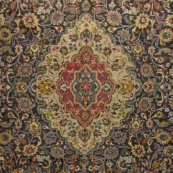 Hand knotted Persian Kashan Navy/Red Wool Rug (9'9 x 12'9) 7x9   10x14 Rugs
