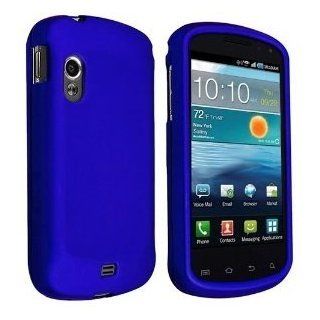 Blue Rubber Hard Case+SP Film For Samsung Stratosphere i405 3 Cell Phones & Accessories