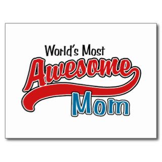 World's Most Awesome Mom Post Card