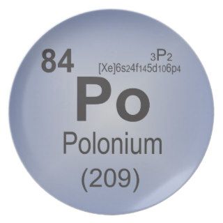 Polonium Individual Element of the Periodic Table Dinner Plate