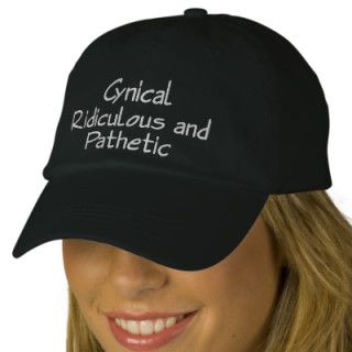 Cynical Ridiculous and Pathetic Cap by CRaP USA Embroidered Baseball Caps