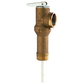 Watts 3/4 in. Brass MPT x FPT Temperature and Pressure Safety Relief Air Admittance Valve LL100XL