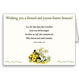 Easter Poems and Prayers – Chick Chicks Bunny Greeting Card