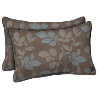 Hampton Bay Blush Botanical Outdoor Lumbar Pillow (2 Pack) DISCONTINUED NB72121B 9D2