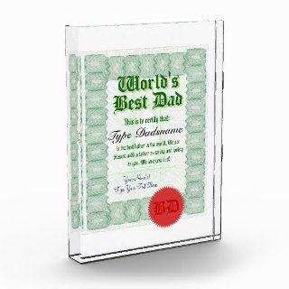 Make a World's Best Dad Certificate Award