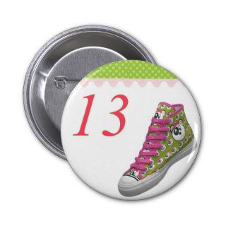 13th Birthday Buttons