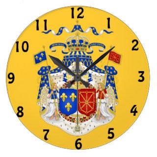 French Royal Coat of Arms Wall Clock