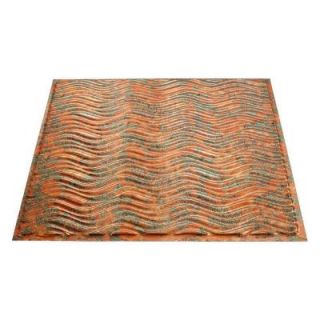 Fasade 4 ft. x 8 ft. Current Horizontal Copper Fantasy Wall Panel S73 11