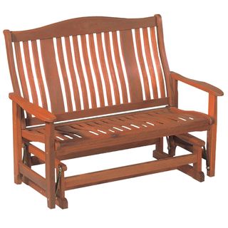 Malacca 47.5 Inch Highback Glider Bench Outdoor Benches
