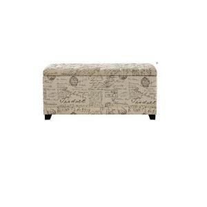 Home Decorators Collection Chambers 42 in. W Script Rectangular Storage Shoe Bench 1587500470