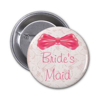 Lace Bride's Maid Button Pin