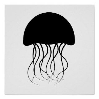 Jellyfish Silhouette Print
