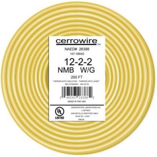 Cerrowire 250 ft. 12/2/2 NM Wire with Ground   Yellow 147 1664G