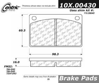 Centric Parts 102.00430 102 Series Semi Metallic Standard Brake Pad Automotive