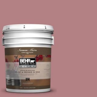 BEHR Premium Plus Ultra 5 gal. #T14 15 Minuet Rose Flat/Matte Interior Paint 175405