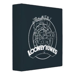 Looney Tunes That's All Folks 3 Ring Binder