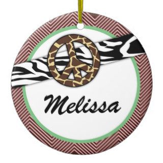 Hip Peace Sign Pattern Ornament