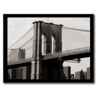 NYC Brooklyn Bridge Closeup Postcards