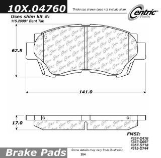 Centric Parts, 105.04760, PosiQuiet Ceramic Pads Automotive
