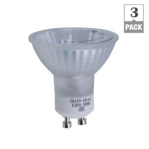 Hampton Bay 50 Watt Halogen GU10 16 Frosted Back Light Bulb (3 Pack) EE750FC H