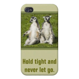 Mr & Mrs Lemur   Hold tight and never let go iPhone 4/4S Cover